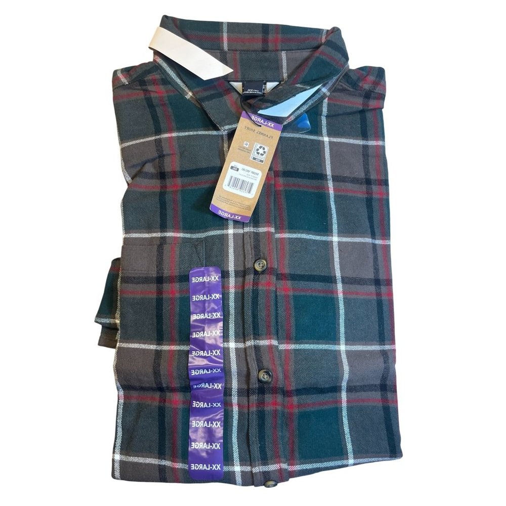 Eddie Bauer Men's Plaid Button-Down Long Sleeve Shirt XX-Large